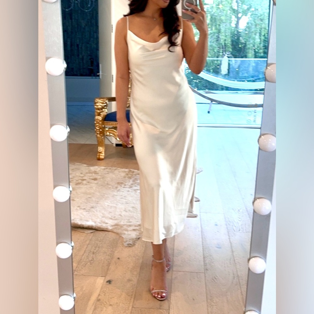 All Saints Off White Slip Dress